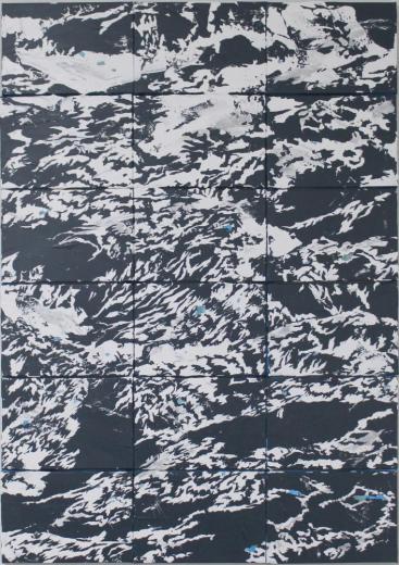 Blue mountain stream/Fragment Painting