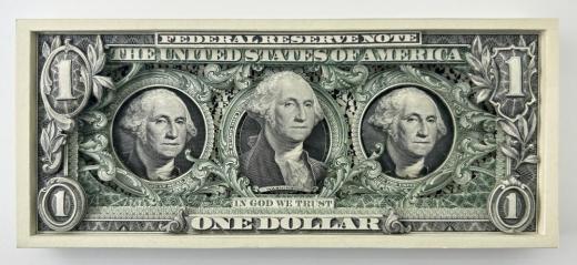 Reconstructed Dollar The 3 Washingtons / B42966456M