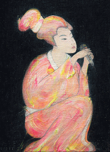 IDOL (ukiyo -pink and yellow stroke- #1)