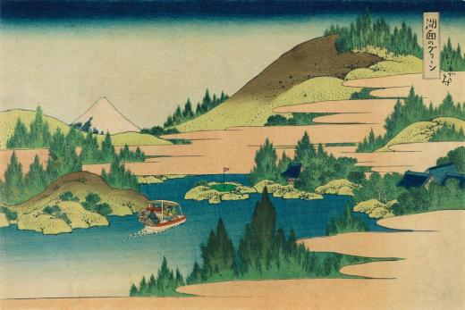 富嶽三十六景孔球版　湖面のグリーン