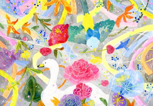 鳥がみている空 -swan-