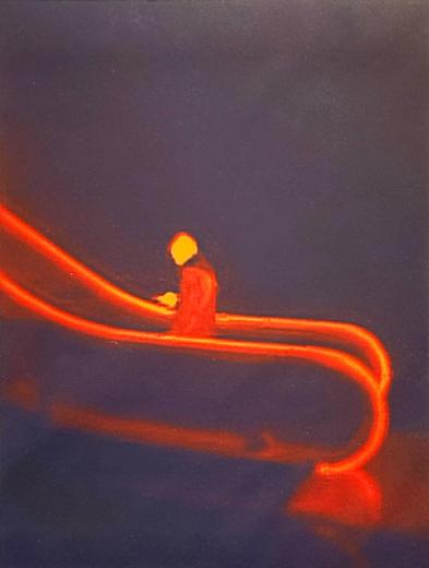 Thermal photography. Metro station Olympiades, Paris. Lockdown. March 17, 2020. From the project, Virus.