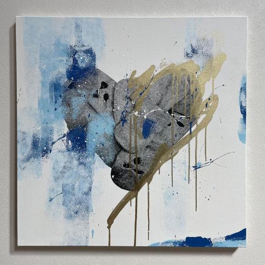 Untitled (gold x blue x light blue)
