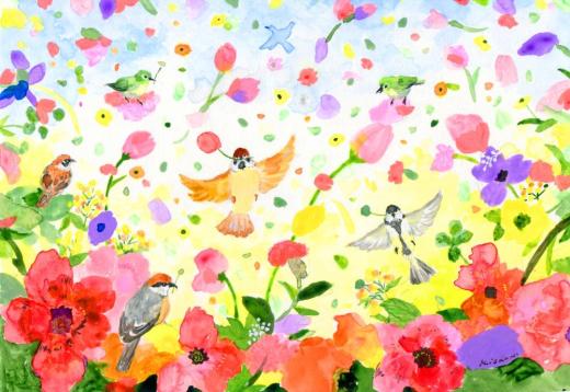 鳥がみている空 -窓辺にて-