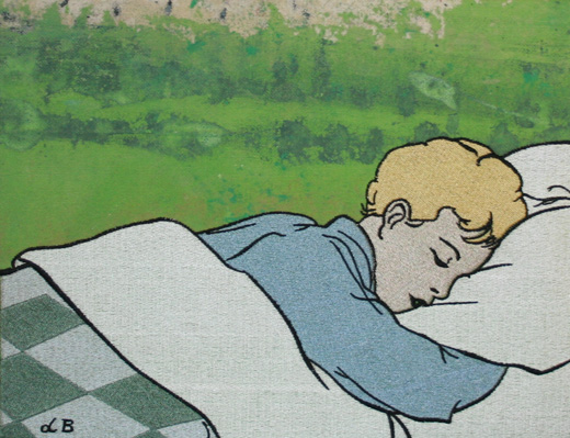 眠る少年