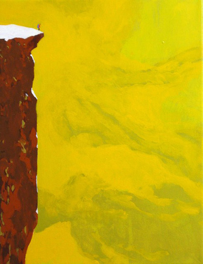 Cliff and person