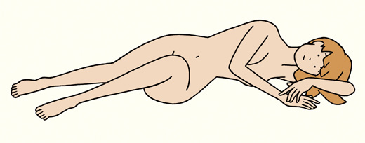 Lie pose