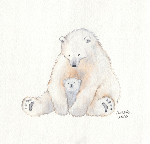 シロクマの親子