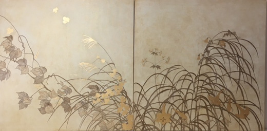 夏秋草図
